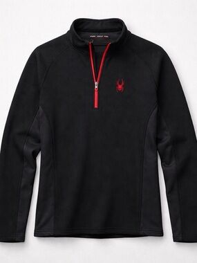 Spyder Black Jacket with Red Logo Accent